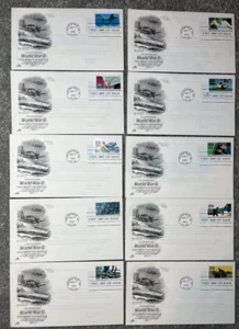 Artcraft First Day Cover 1992 US Scott # 2967a - j World War 2 Into Battle FDC - Picture 1 of 1