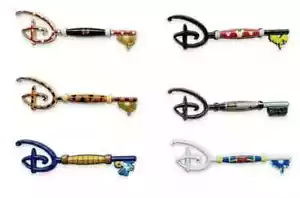 Disney Store Mystery Key Pin Complete Set of 6 - Picture 1 of 6