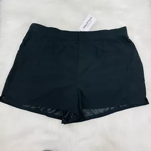 FULLFITALL Swim Shorts size 22 Women Pockets Quick Dry Lined Brief black - Picture 1 of 6
