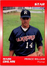 1989 Star Mark Ohlms #92 Prince William Cannons Baseball Card