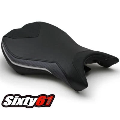 Triumph Daytona 675 Seat Cover 2013 2014 2015 2016 2017 Luimoto Black Gray Rider - Image 1 of 3