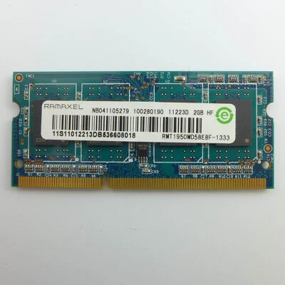 2 GB DDR3 SDRAM PC3-10600 (DDR3-1333) RMT1950MD58E8F-1333 Ram Memoria Ramaxel - Immagine 1 di 2