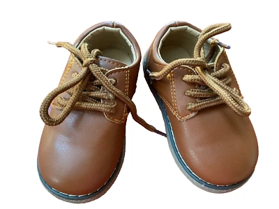 Sapato Oxford Meckior Marrom Criança Menino EUA Tamanho 4 Reino Unido 4 Euro 21 - Imagem 1 de 4