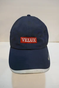 Vintage Nike/Velux - Solid Back - Strap Back Hat Blue w White Lettering - Picture 1 of 4