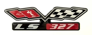LS 327 (FLAGS) EMBLEM Super Sized BLACK BACKGROUND - Picture 1 of 2