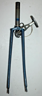Tange Touring Road Bike Fork 27" 1" Threaded 140mm Blue Chromoly Steel Fast Ship - Image 1 of 4