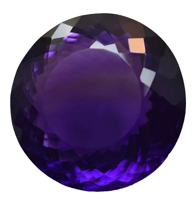 AAA+ 77.55 Ct. Large Violet Amethyst Round Cut Loose Gemstone for Ring & Pendant - Image 1 of 4