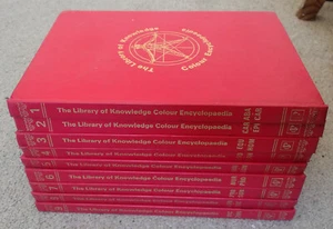 The Library Of Knowledge Colour Encyclopedia VGC Complete 9 Vols 76 Children's - Picture 1 of 15