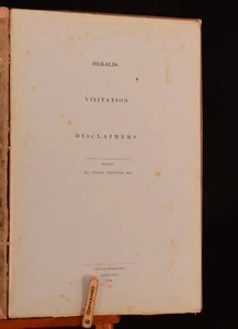 1854 Heralds Visitation Disclaimers Thomas Phillipps Zincograph Facsimile - Picture 1 of 6