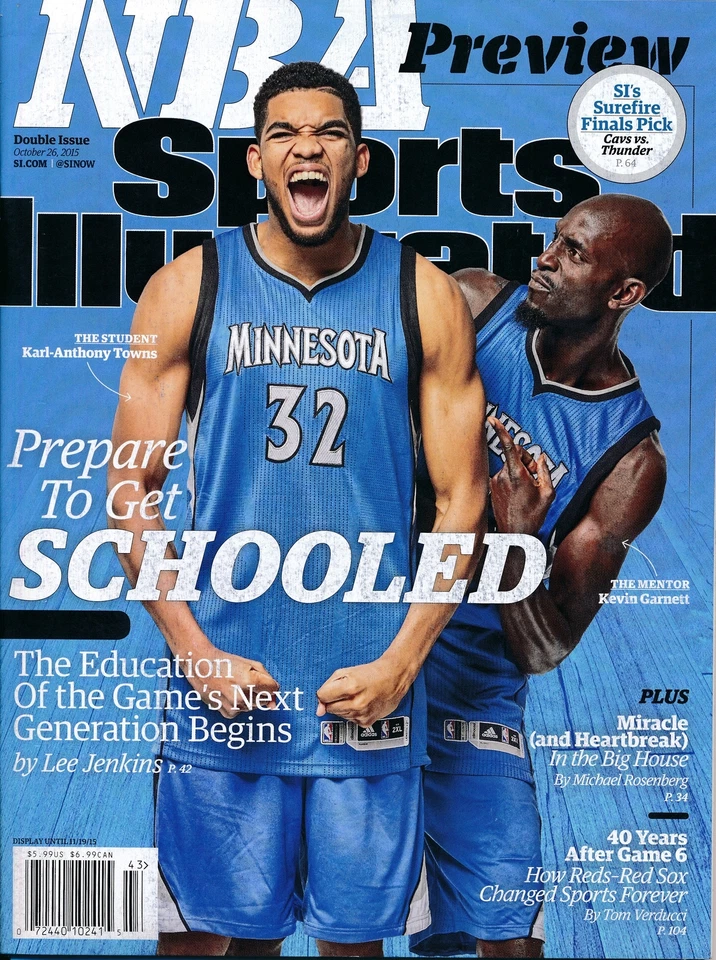 October 26, 2015 Karl-Anthony Towns Sports Illustrated Magazine NO LABEL 181983 - Image 1 of 1
