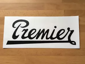 Premier 1950's/60's Vintage Style Drum Black Vinyl Graphic/Logo/Decal/Sticker - Picture 1 of 3