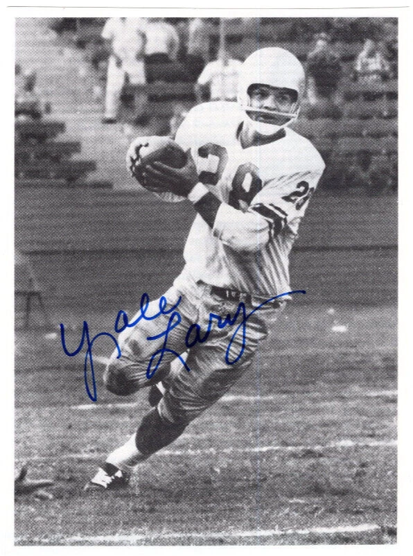 Yale Lary Signed Book Photo / Autographed NFL Football HOF Detroit Lions - Image 1 of 1