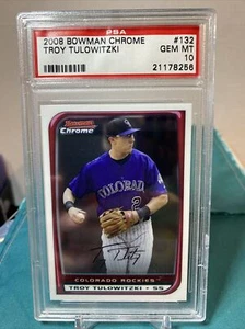 Bowman Troy Tulowitzki 2008 cromado #132 PSA 10 - Imagen 1 de 2