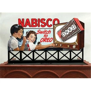 Miller Engineering ~ HO or O Scale ~ Nabisco Oreo Animated Neon Billboard 881751 - Picture 1 of 1