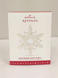 Hallmark Keepsake 2016 Good Friends Happy Hearts Holiday fiocco di neve ornamento - Foto 1 di 7
