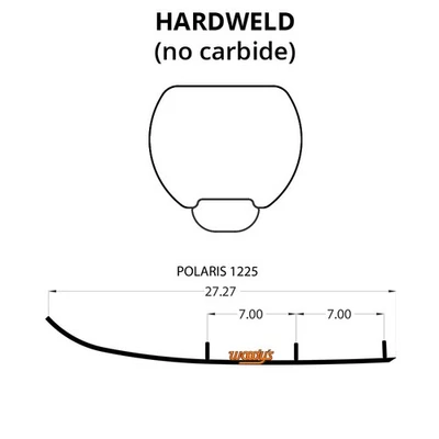 Barra de superficie dura Woodys Top-Stock corredores de carburo para Polaris 700 Classic 2001 Foto 1 de 2