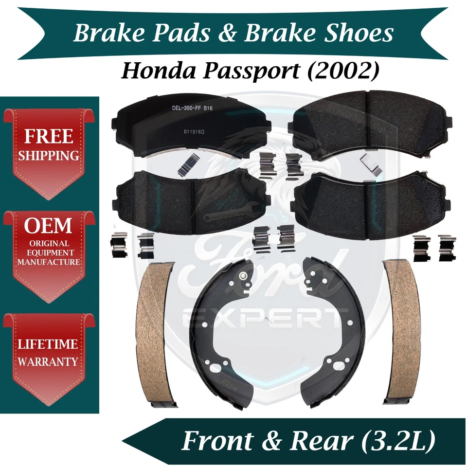 ACDelco OEM Front Pads & Rear Shoes For 2002 Honda Passport (3.2L) 9yr Warranty - Image 1 of 4