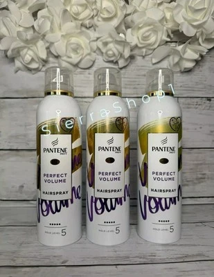 3 x 250ml Pantene Perfect Volume Hold⁵ Hairspray,Miracle style & Hair Protection - Image 1 of 2