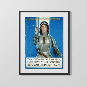 Poster Guerra Vintage - Giovanna d'Arco Salvò la Francia - Foto 1 di 7