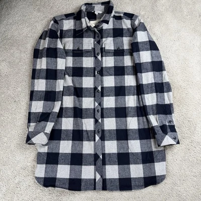 L.L.Bean Mujer Firma Gamuza Franela Búfalo Cuadros Exterior Talla L Nuevo Foto 1 de 4