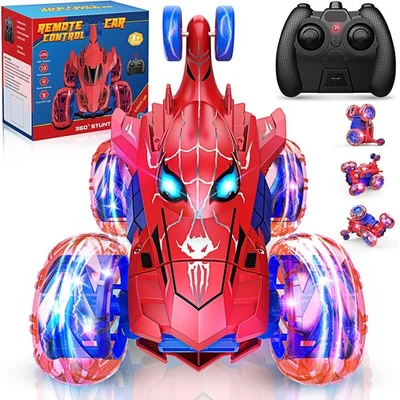 Spiderman Ferngesteuertes Auto Spielzeug Rc Auto Monstertruck mit LED Lichtern - Bild 1 von 4