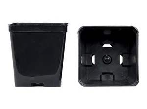 Vasi quadrati colore nero 8x8x9 cm (n.10 pezzi), ditta Arca - Foto 1 di 1