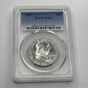 1963 50C PCGS Franklin Half Dollar MS65 - Picture 1 of 2