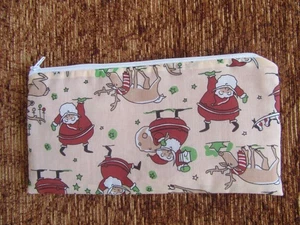 HANDGEMACHTES GEPOLSTERTES WEIHNACHTSMÄPPCHEN - 10 1/4" x 5 1/4" - Bild 1 von 4