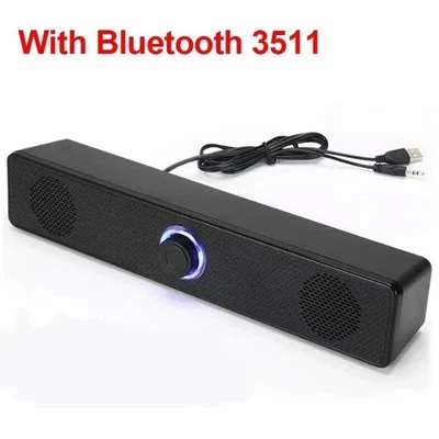 PC Soundbar Wired and Wireless Bluetooth Speaker USB Powered Soundbar for TV Pc - Image 1 of 4