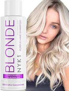 NYK1 500ml Lila Shampoo für blondes, graues Haar, SULFATFREI, Messing...  - Bild 1 von 6