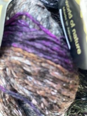 Noro Matsuri Cotton/Wool Blend Yarn ~ #01 Purple Multi ~1.76 oz. / 50 grams - Image 1 of 4