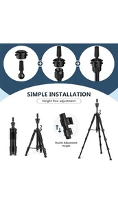 Treppiede per Parrucche, 54" Supporto per Testa Manichino, Robusto Supporto per Parrucche Styling con Borsa - Foto 1 di 10