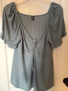 Camisa Pull-Over Shein Curve Damas Talla 2XL Verde Salvia - Imagen 1 de 4