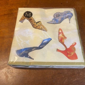Shoes-Themed Napkins By The Metropolitan Museum Of Art 3-Ply Paper 20-Pack 33x33 - Picture 1 of 5