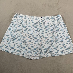 Cabana Life Swim Skirt Womens 2X White Blue Sag Harbor Longer UPF 50+ NEW New - Picture 1 of 9