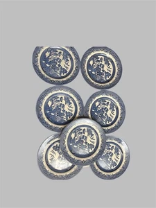 Churchill England Blue Willow 10.25 Inch Dinner Plates Set Of 7 - Picture 1 of 4