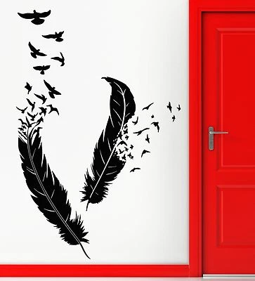 Wall Sticker Birds Flying of Feather Beautiful  Decor for your Bedroom (z1379) - Image 1 of 3