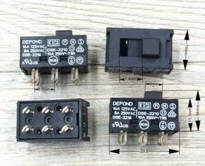 DEFOND DSE-2216 DSE-2210 Power Slide Switch 6 Pins 2 Position 8A 10A 16A 2047X - Picture 1 of 4