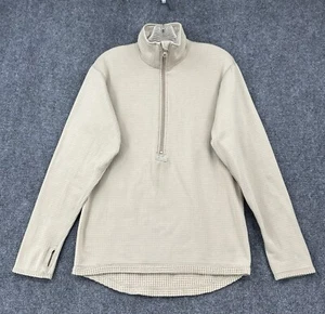 Polartec 1/4 Zip Pullover Activewear Shirt Jacket Women’s Small Regular Beige - Picture 1 of 11