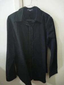 PUMPKIN PATCH WOMENS MATERNITY SHIRT BLACK WITH WHITE STITCHING DETAIL SIZE XL - Picture 1 of 3