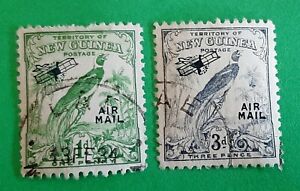 Schöne alte Luftpost-Briefmarken aus Neuguinea 