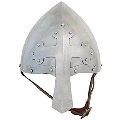 Casco nasal normando vikingo sajón recreación medieval disfraz armadura réplica D Foto 1 de 4