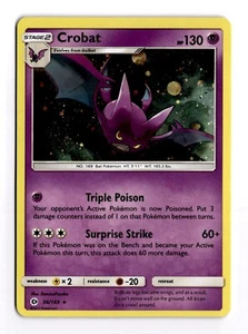 Tarjeta Pokémon Crobat 56/149 Cosmos Holo Sun Moon Base Promo Vivid Voltage LP - Imagen 1 de 2