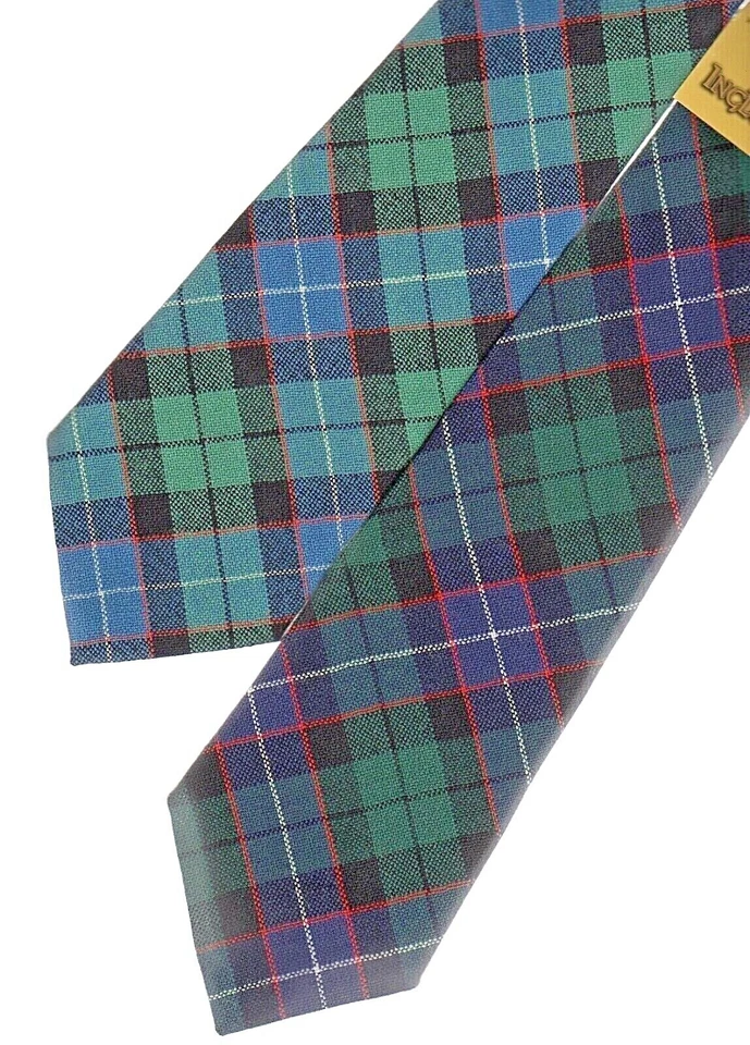 Tartan Tie Clans Galbraith Mitchell Russell  Scottish Wool Plaid - Image 1 of 1