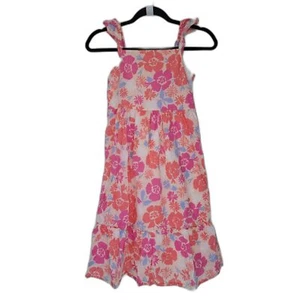 Gap Kids Orange and Pink Floral Flower Dress - Picture 1 of 4