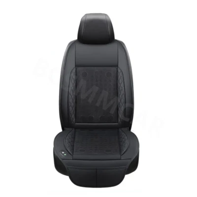 Summer Ventilated Seat Cushion 16 Fan Cooling Chair Pad Cover For Car SUV Black - Image 1 of 4