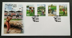 1995 New Zealand Sports Games Golf 4v Stamps FDC - Picture 1 of 3