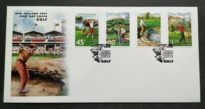 1995 New Zealand Sports Games Golf 4v Stamps FDC - Image 1 of 3