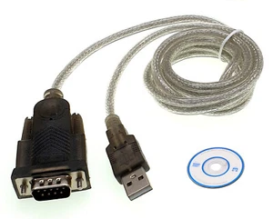 1.5M USB2.0 to Serial RS232 DB9 9-PIN 9Pin Male Adapter Cable GPS Converter Wire - Picture 1 of 5