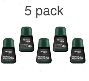 5 x Mens roll-on deodorant GARNIER MEN MAGNESIUM 1.7 fl.oz / 50 ml - Picture 1 of 2